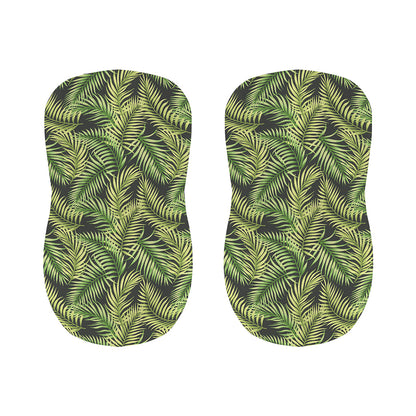 Green Tropical Palm Leaf Pattern Print Bar Stool Covers
