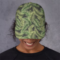 Green Tropical Palm Leaf Pattern Print Baseball Cap