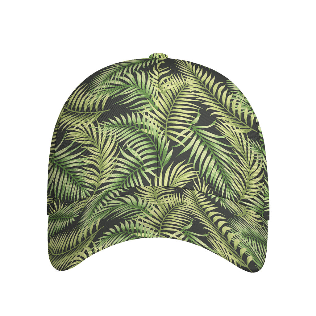 Green Tropical Palm Leaf Pattern Print Baseball Cap