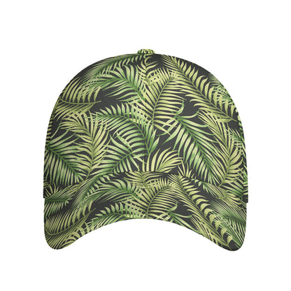 Green Tropical Palm Leaf Pattern Print Baseball Cap