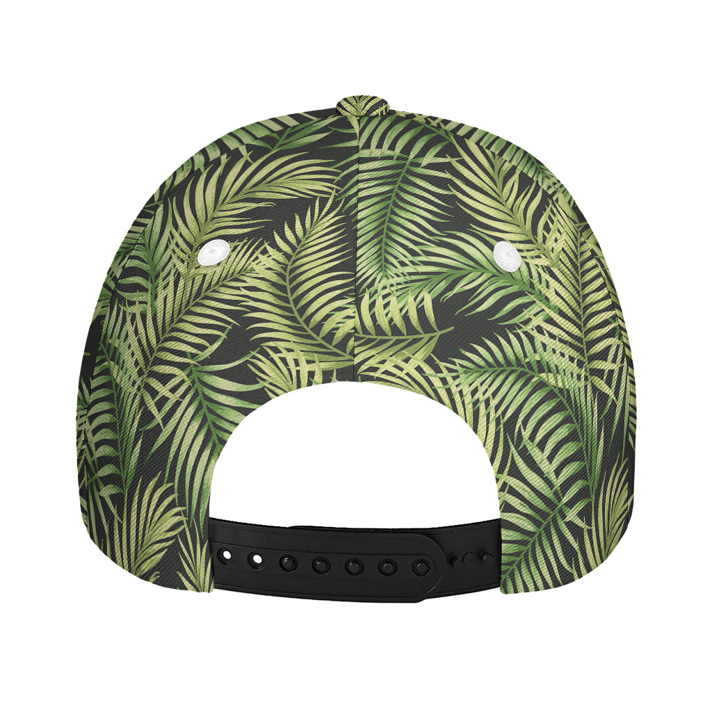 Green Tropical Palm Leaf Pattern Print Baseball Cap