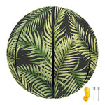 Green Tropical Palm Leaf Pattern Print Basketball