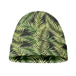 Green Tropical Palm Leaf Pattern Print Beanie