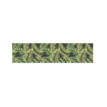 Green Tropical Palm Leaf Pattern Print Bed Runner