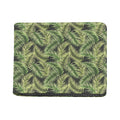 Green Tropical Palm Leaf Pattern Print Bifold Wallet
