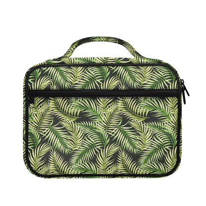 Green Tropical Palm Leaf Pattern Print Briefcase Bible Bag