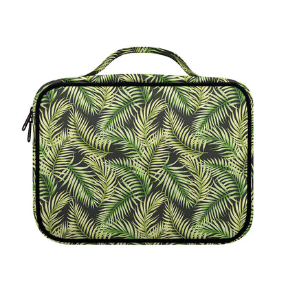 Green Tropical Palm Leaf Pattern Print Briefcase Bible Bag