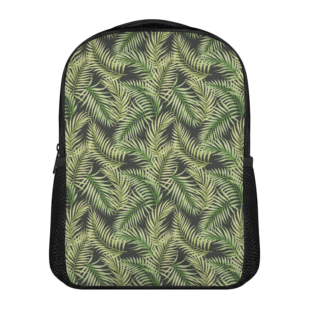 Green Tropical Palm Leaf Pattern Print Casual Backpack