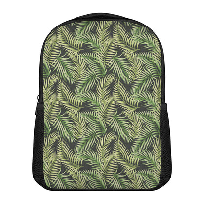 Green Tropical Palm Leaf Pattern Print Casual Backpack