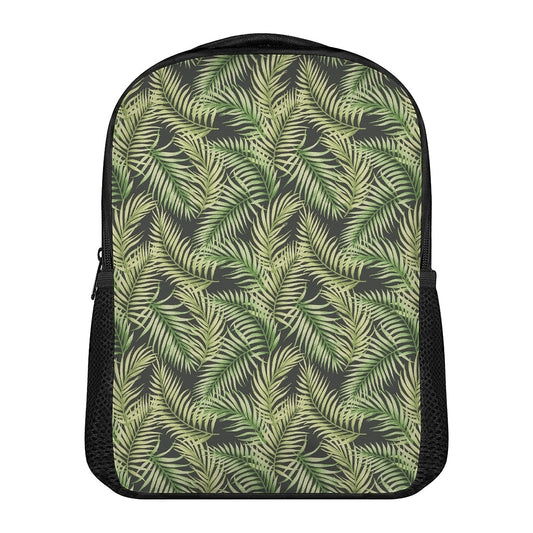 Green Tropical Palm Leaf Pattern Print Casual Backpack