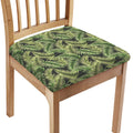 Green Tropical Palm Leaf Pattern Print Chair Cushion Cover