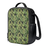 Green Tropical Palm Leaf Pattern Print Crossbody Lunch Bag