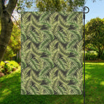 Green Tropical Palm Leaf Pattern Print Garden Flag