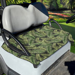 Green Tropical Palm Leaf Pattern Print Golf Cart Seat Cover