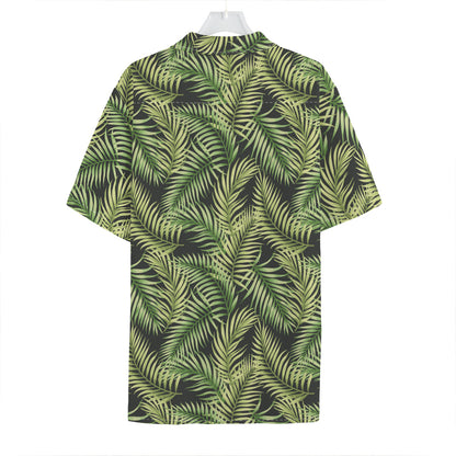 Green Tropical Palm Leaf Pattern Print Hawaiian Shirt