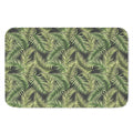 Green Tropical Palm Leaf Pattern Print Indoor Door Mat