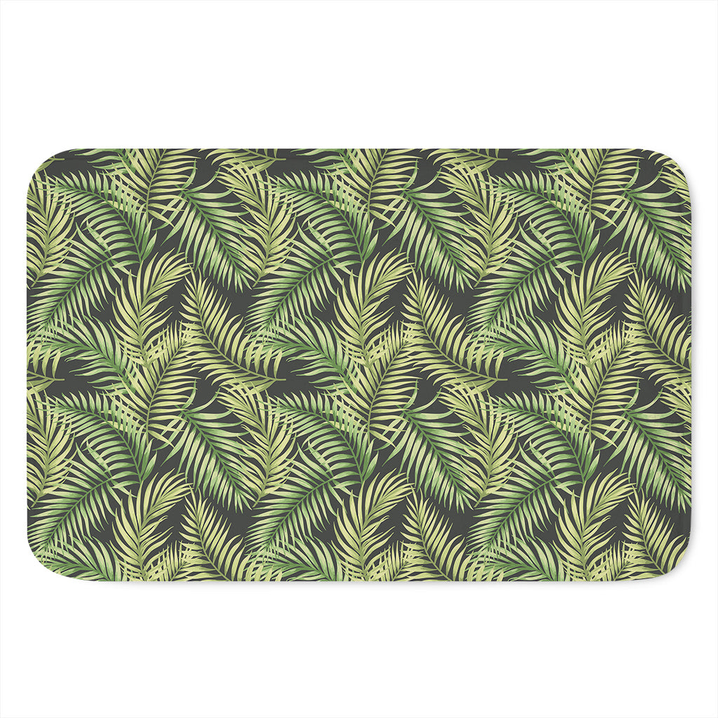 Green Tropical Palm Leaf Pattern Print Indoor Door Mat