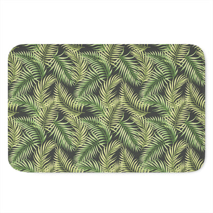 Green Tropical Palm Leaf Pattern Print Indoor Door Mat