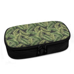 Green Tropical Palm Leaf Pattern Print Insulin Cooler Travel Case