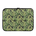 Green Tropical Palm Leaf Pattern Print Laptop Sleeve