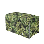 Green Tropical Palm Leaf Pattern Print Leather Tissue Box Cover