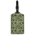 Green Tropical Palm Leaf Pattern Print Luggage Tag