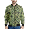 Green Tropical Palm Leaf Pattern Print Men's Bomber Jacket