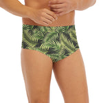 Green Tropical Palm Leaf Pattern Print Men's Briefs
