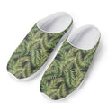 Green Tropical Palm Leaf Pattern Print Mesh Casual Shoes