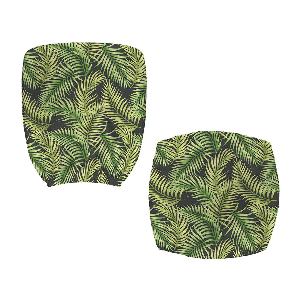 Green Tropical Palm Leaf Pattern Print Office Chair Cover
