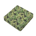 Green Tropical Palm Leaf Pattern Print Outdoor Seat Cushion Cover