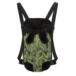 Green Tropical Palm Leaf Pattern Print Pet Carrier Backpack