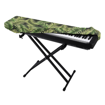 Green Tropical Palm Leaf Pattern Print Piano Keyboard Cover