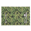 Green Tropical Palm Leaf Pattern Print Placemat
