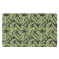 Green Tropical Palm Leaf Pattern Print Polyester Doormat
