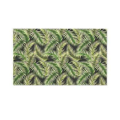 Green Tropical Palm Leaf Pattern Print Polyester Flag