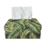 Green Tropical Palm Leaf Pattern Print Rectangle Tissue Box Cover