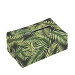 Green Tropical Palm Leaf Pattern Print Rectangle Tissue Box Cover