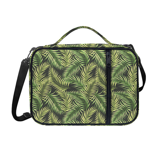 Green Tropical Palm Leaf Pattern Print Shoulder Strap Bible Bag