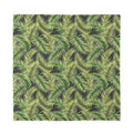 Green Tropical Palm Leaf Pattern Print Silk Bandana