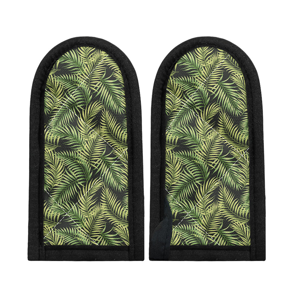 Green Tropical Palm Leaf Pattern Print Skillet Handle Cover