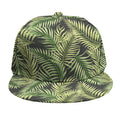 Green Tropical Palm Leaf Pattern Print Snapback Cap