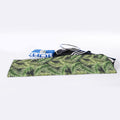 Green Tropical Palm Leaf Pattern Print Sports Towel