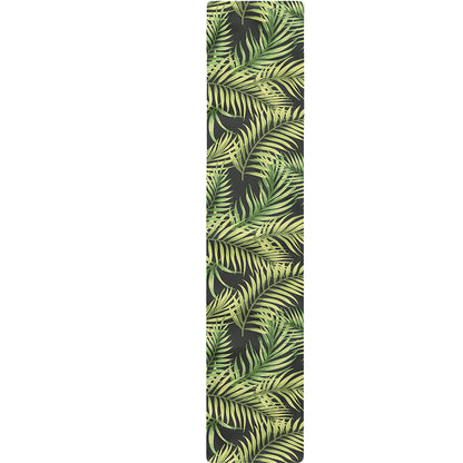 Green Tropical Palm Leaf Pattern Print Table Runner