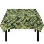 Green Tropical Palm Leaf Pattern Print Tablecloth