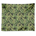 Green Tropical Palm Leaf Pattern Print Tapestry