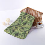 Green Tropical Palm Leaf Pattern Print Towel