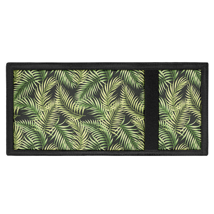 Green Tropical Palm Leaf Pattern Print Trifold Wallet