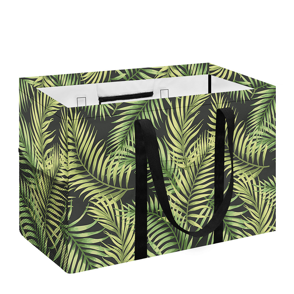 Green Tropical Palm Leaf Pattern Print Utility Tote Bag