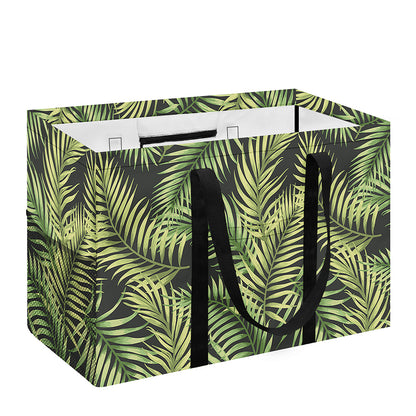 Green Tropical Palm Leaf Pattern Print Utility Tote Bag